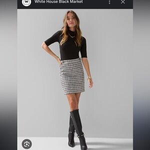 White House Black Market Houndstooth Mini Skirt above knee skirt